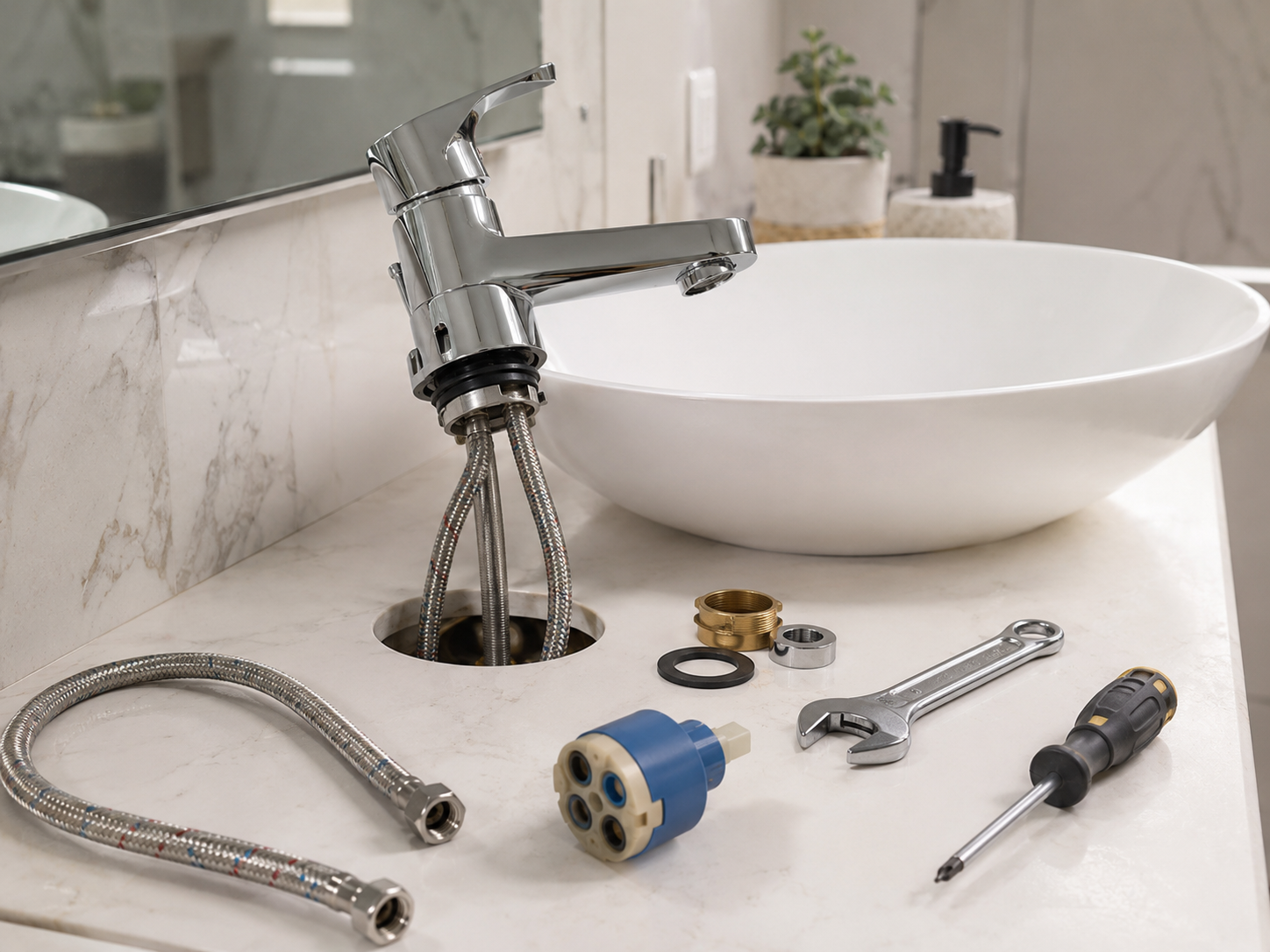 Remplacement robinet salle de bain Angers